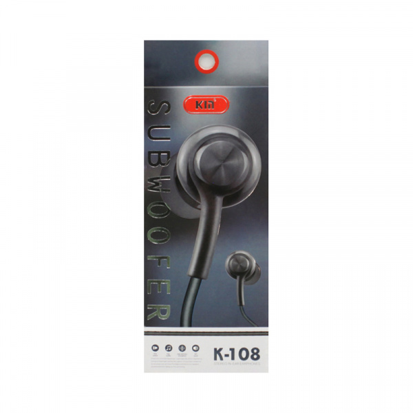 Наушники МР3 Kin K-108 (Черный) с кнопкой ответа