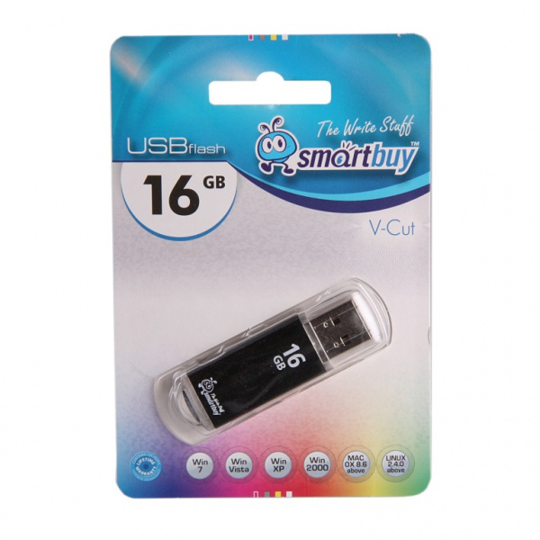 USB флешка 16 GB SMART BUY V-Cut (цвет в ассорт.)