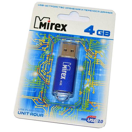 USB флешка 4 GB MIREX UNIT USB 2.0 (цвет в ассортименте)