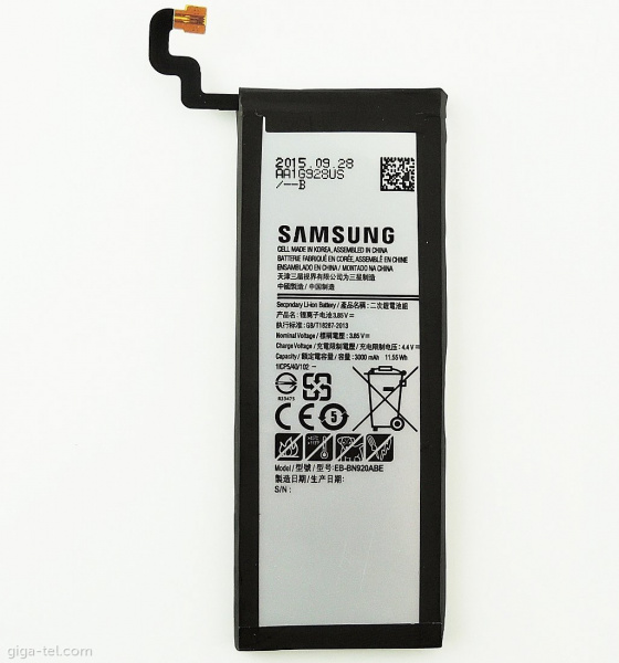 Аккумулятор ОР. Samsung N920 (EB-BN920ABE) Note 5 оригинал 100%