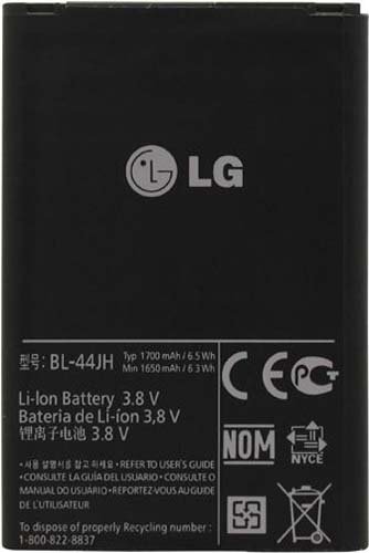 Аккумулятор ОР. LG BL-44JN (P705\P970)оригинал тех.упаковка