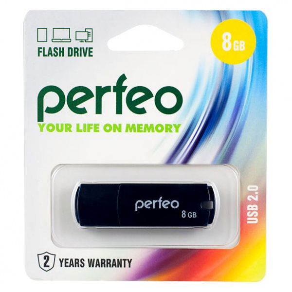 USB флешка 8 GB PERFEO C05 (цвет в ассорт.)