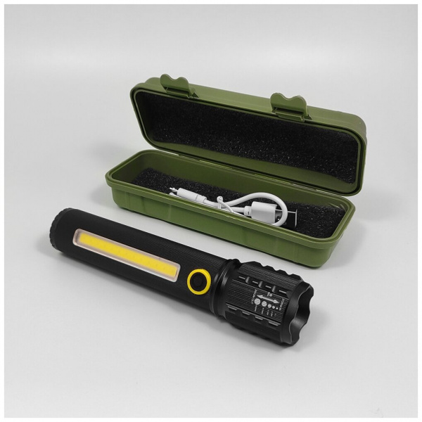 Фонарик аккумуляторный ZOOM Police H-970-P50 (в футляре,заряд от USB)