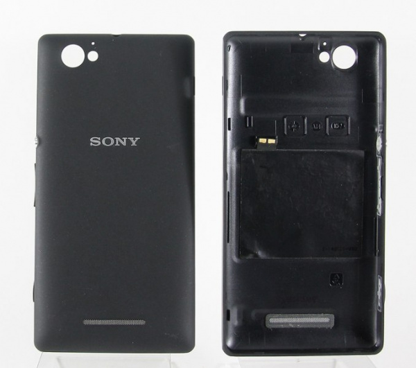 Корпус Sony Xperia C1904/C2005 (M/M Dual)Задняя крышка Черный