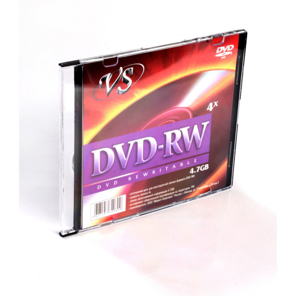 Чистый диск DVD-RW VS SLIM-BOX