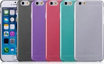 Чехол накладка  iPhone 6   прорезиненный тонкий NEW (цвет в ассорт.)