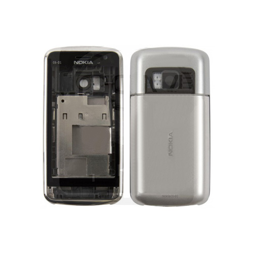 Корпус Nokia C6-01 серебро 