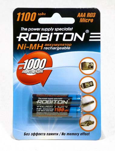 Аккумулятор  "Robiton" (AAА) R 03 (1100 mAh)