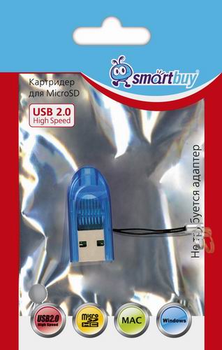 Карт ридер Smartbuy SBR-710-K/710-O (micro CD) цвет в ассорт.