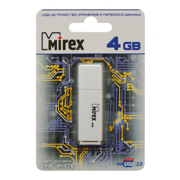 USB флешка 4 GB MIREX LINE USB 2.0 (цвет в ассортименте)