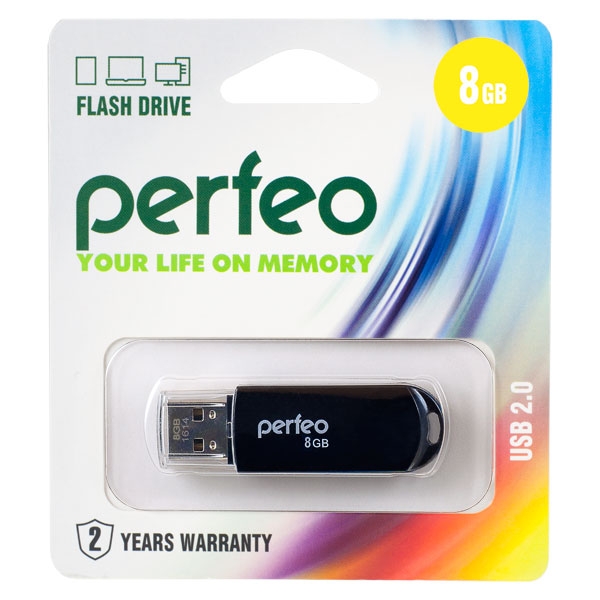 USB флешка 8 GB PERFEO C03 (цвет в ассортименте)