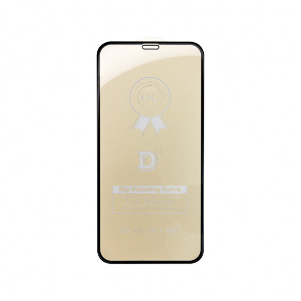 Защитное стекло iPhone 11 Pro/ X/ XS 10D чёрный (тех упаковка)
