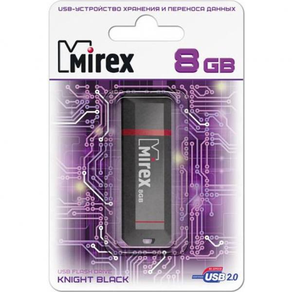 USB флешка 8 GB MIREX KNIGHT USB 2.0 (цвет в ассортименте)