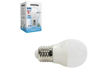 Светодиодная лампа SMARTBUY G45-05W/4000/E27 дневной свет