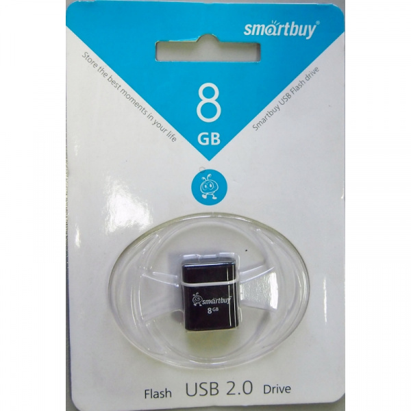 USB флешка 8 GB SMART BUY LARA Mini с колпачком USB 2.0 (цвет в ассорт.)