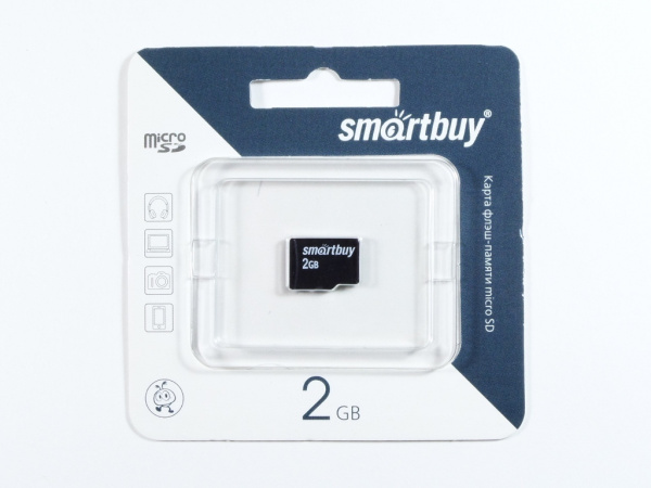Карта памяти Micro SD 2 GB SMART BUY CLASS 4 