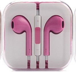 Гарнитура iPhone 5 (розовая) AA