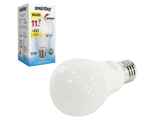 Светодиодная лампа SMARTBUY A60-11W/3000/E27 теплый свет 