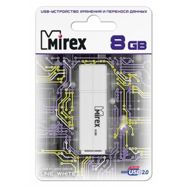 USB флешка 8 GB MIREX LINE USB 2.0 (цвет в ассортименте)